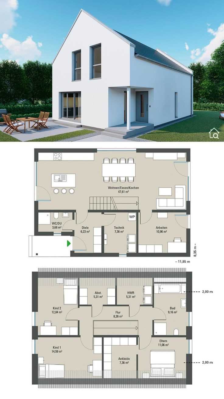 Intelligente Raumaufteilungen für einen modernen Haus Grundriss